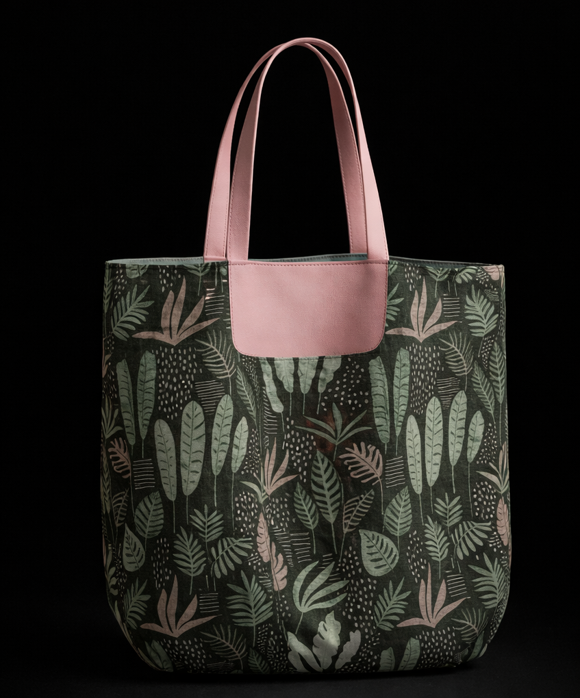 Zielona Shopper Lniana